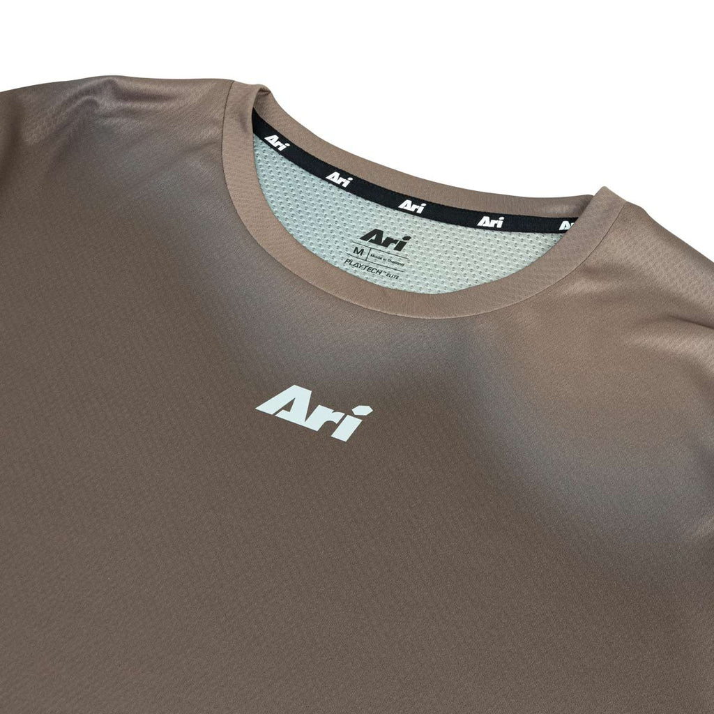 ARI ELITE KOTH TRAIL RUNNING TEE - BROWN/BLACK/SILVER