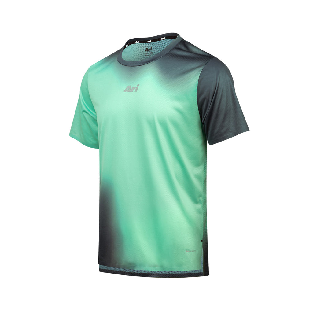 ARI ELITE KOTH TRAIL RUNNING TEE - GREEN/BROWN/SILVER