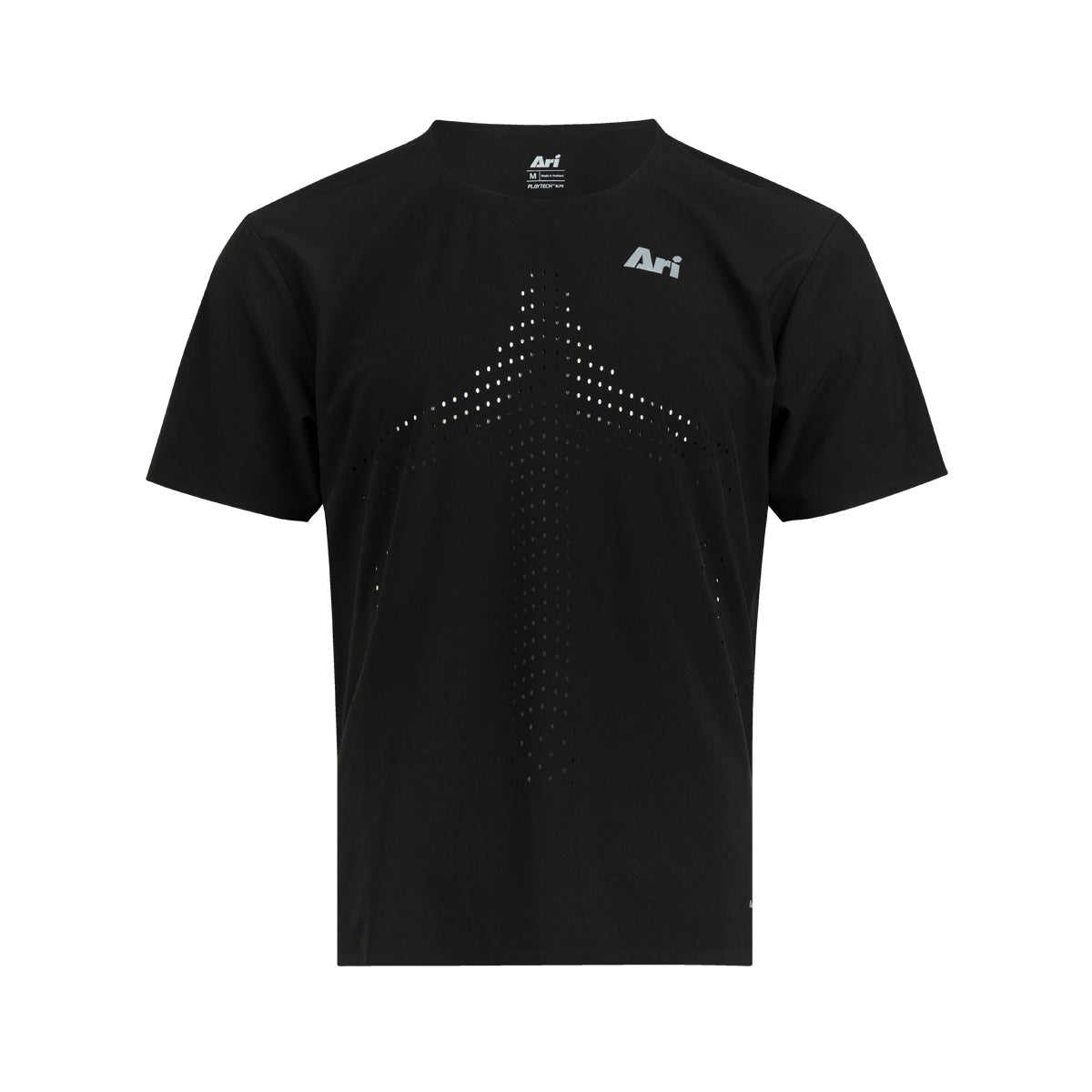 ARI ELITE SFORCE ULTRALIGHT RUNNING TEE - BLACK/BLACK/SILVER