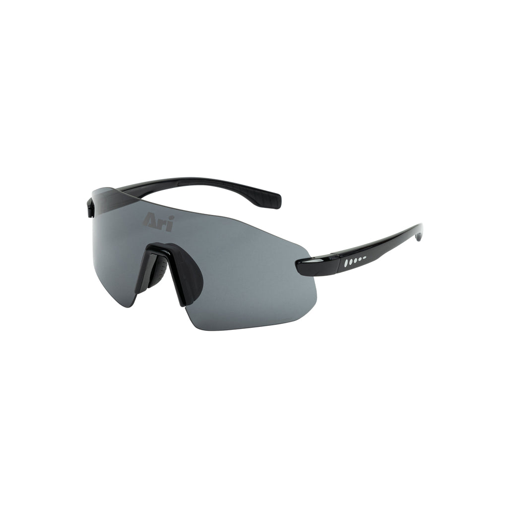 ARI ELITE ZERO OPTIC RUNNING SUNGLASSES - BLACK/BLACK/SILVER