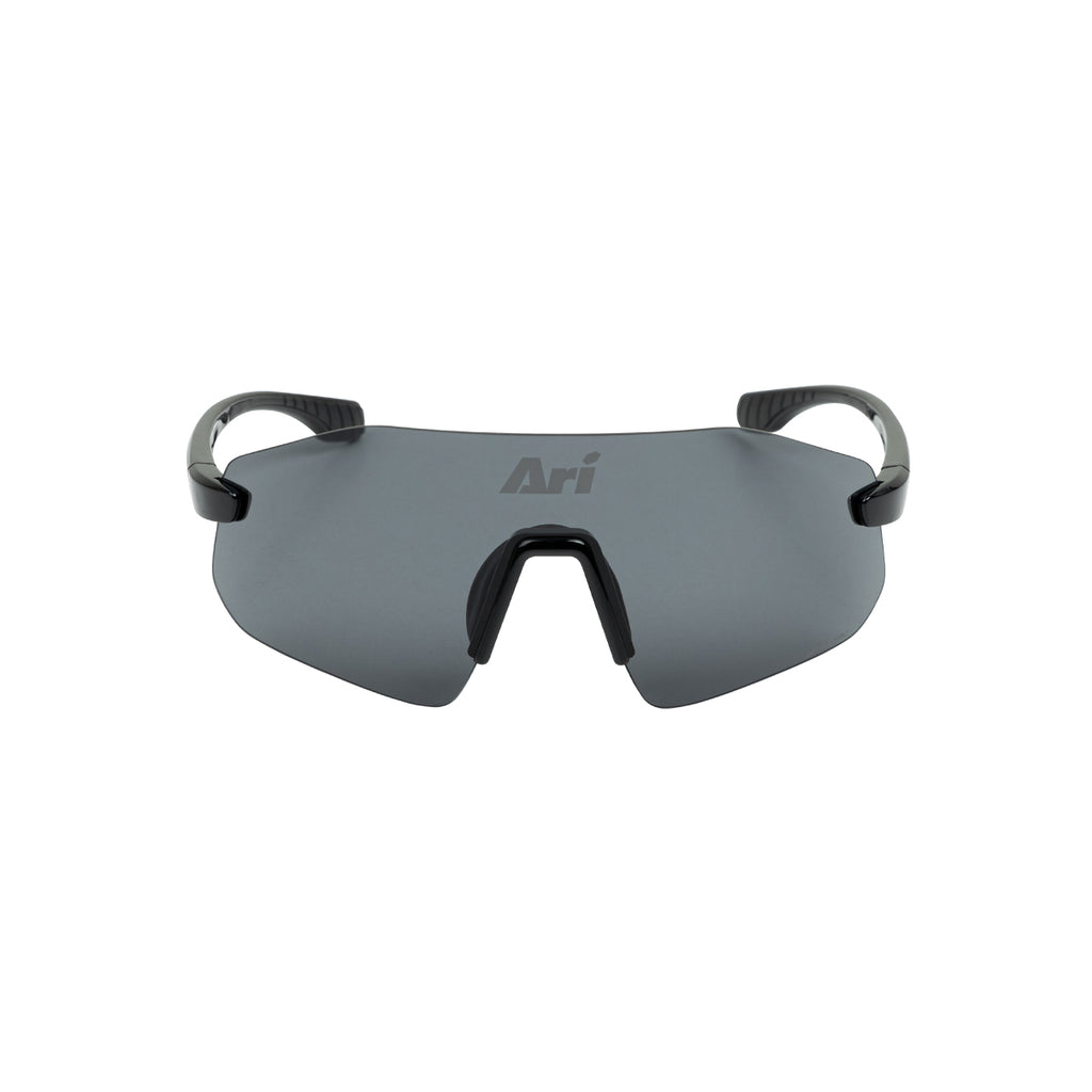 ARI ELITE ZERO OPTIC RUNNING SUNGLASSES - BLACK/BLACK/SILVER