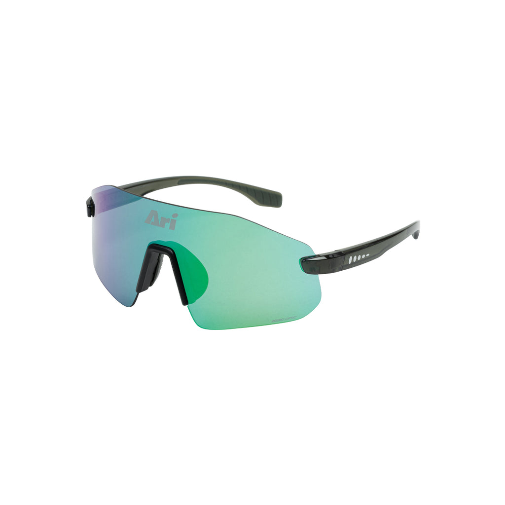 ARI ELITE ZERO OPTIC RUNNING SUNGLASSES - GREEN/BLACK/SILVER