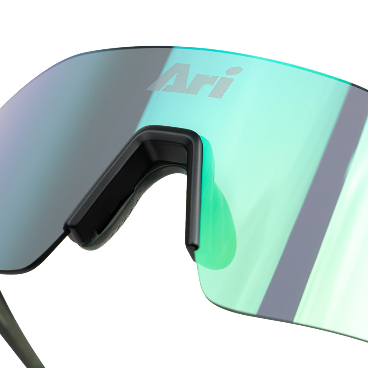 ARI ELITE ZERO OPTIC RUNNING SUNGLASSES - GREEN/BLACK/SILVER