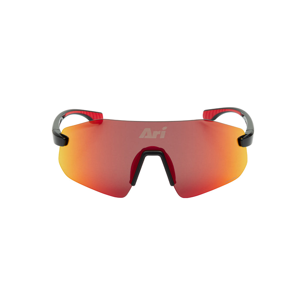 ARI ELITE ZERO OPTIC RUNNING SUNGLASSES - RED/BLACK/SILVER