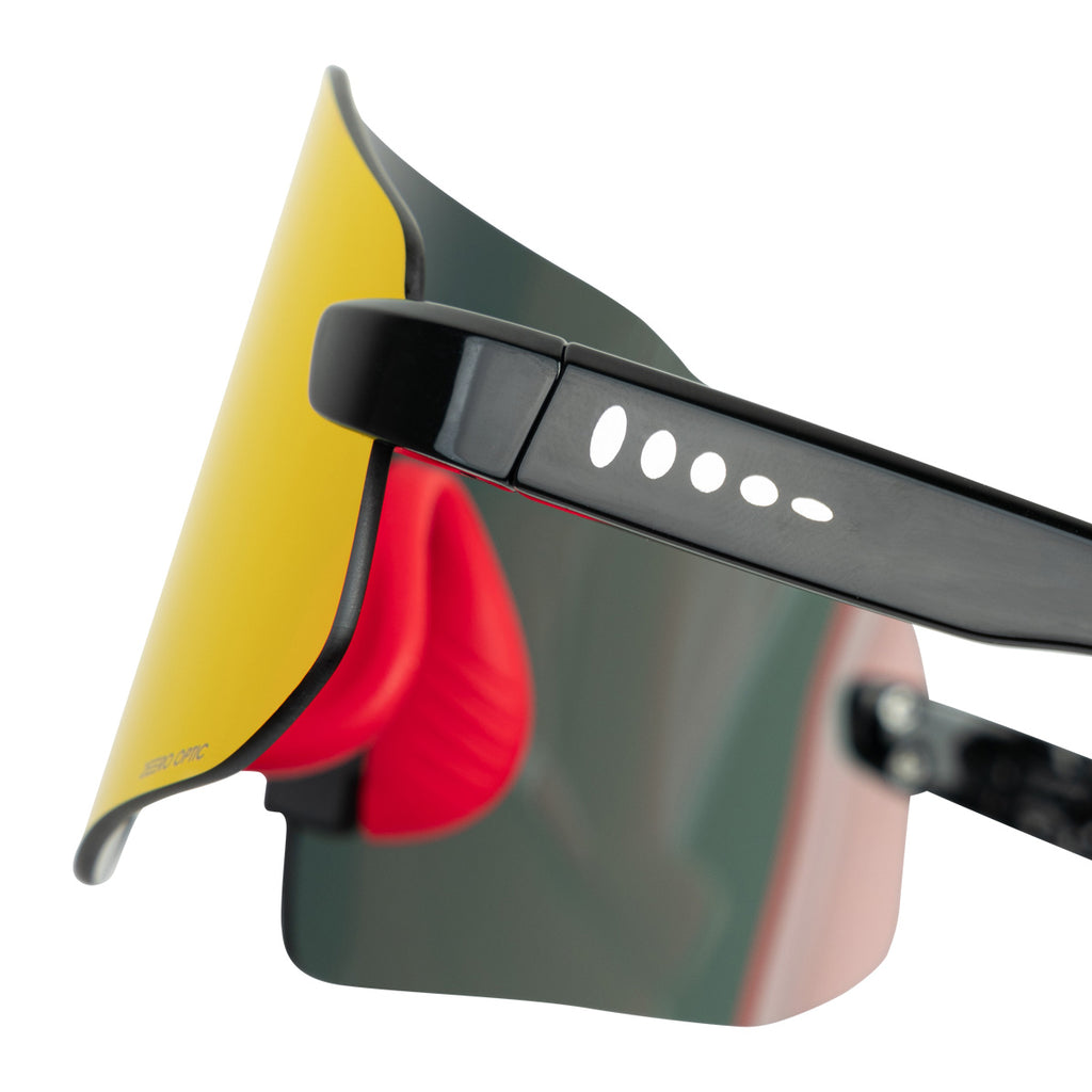 ARI ELITE ZERO OPTIC RUNNING SUNGLASSES - RED/BLACK/SILVER