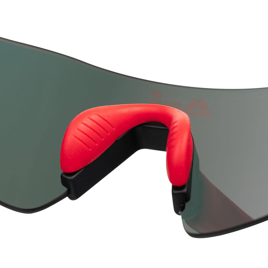 ARI ELITE ZERO OPTIC RUNNING SUNGLASSES - RED/BLACK/SILVER