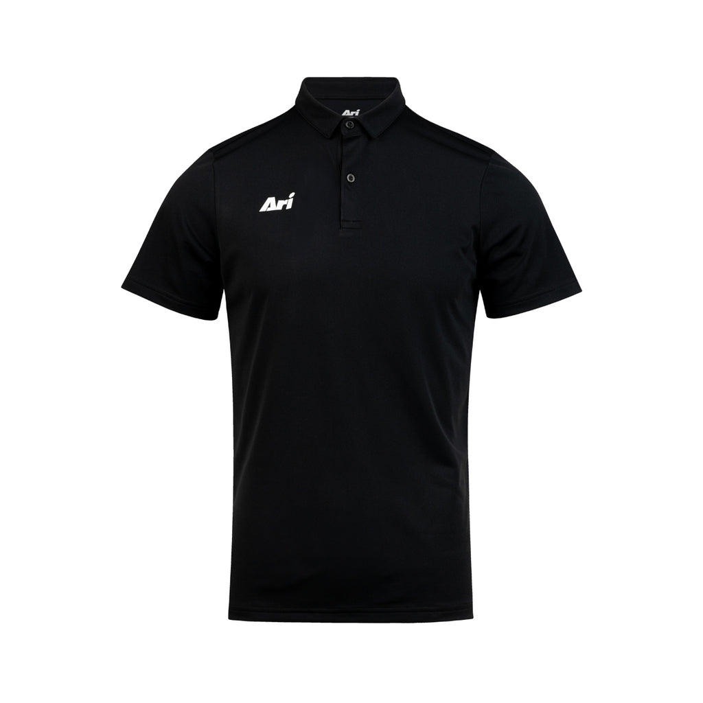 ARI ESSENTIAL BREATHABLE POLO - BLACK/BLACK/WHITE