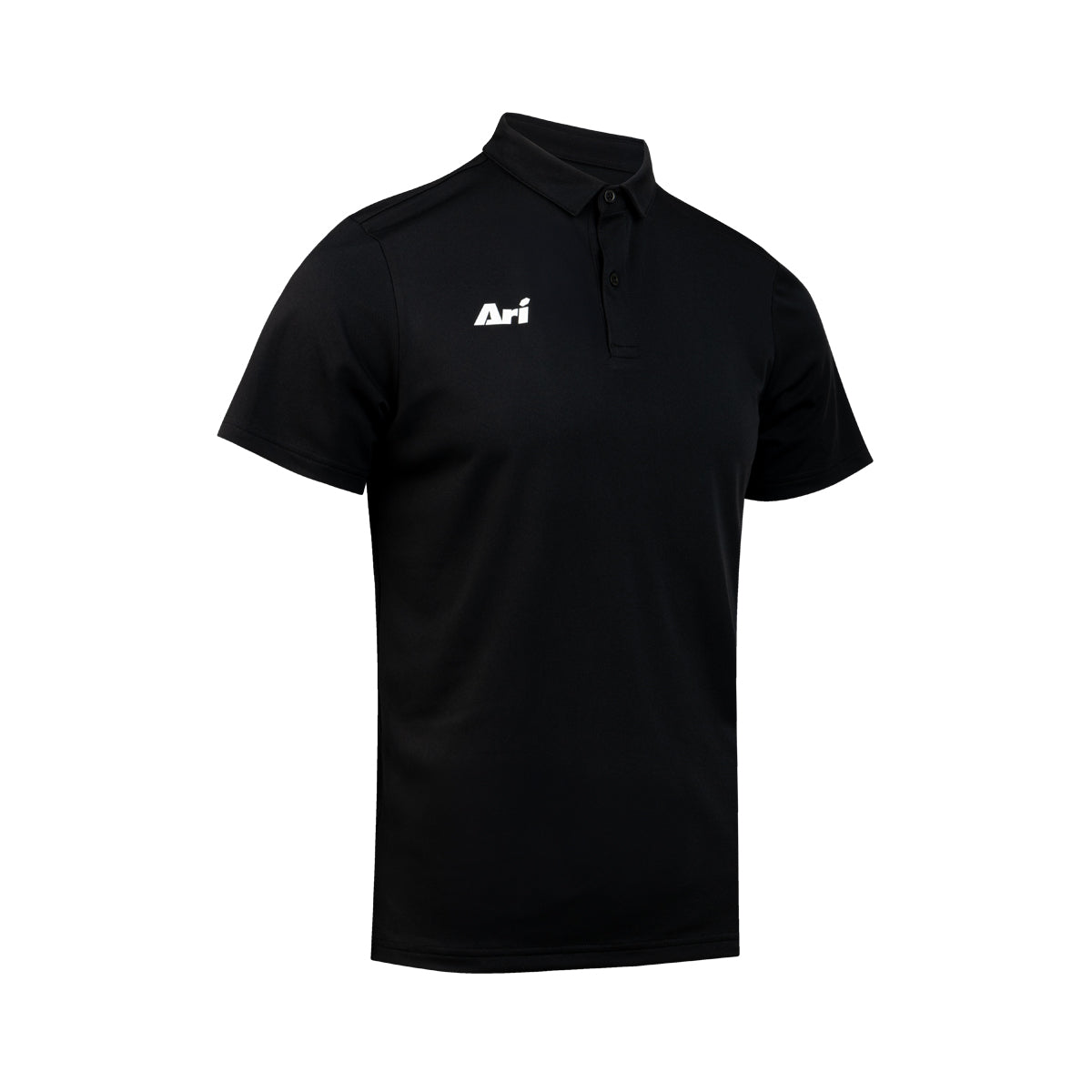 ARI ESSENTIAL BREATHABLE POLO - BLACK/BLACK/WHITE