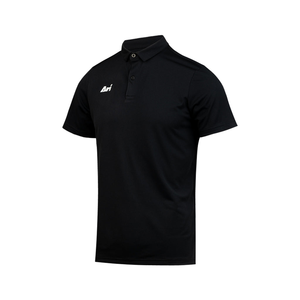ARI ESSENTIAL BREATHABLE POLO - BLACK/BLACK/WHITE