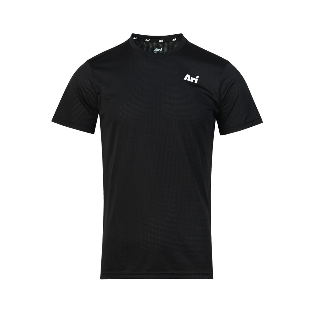 ARI ESSENTIAL STEP RUNNING TEE - BLACK/BLACK/WHITE
