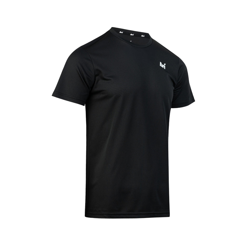 ARI ESSENTIAL STEP RUNNING TEE - BLACK/BLACK/WHITE