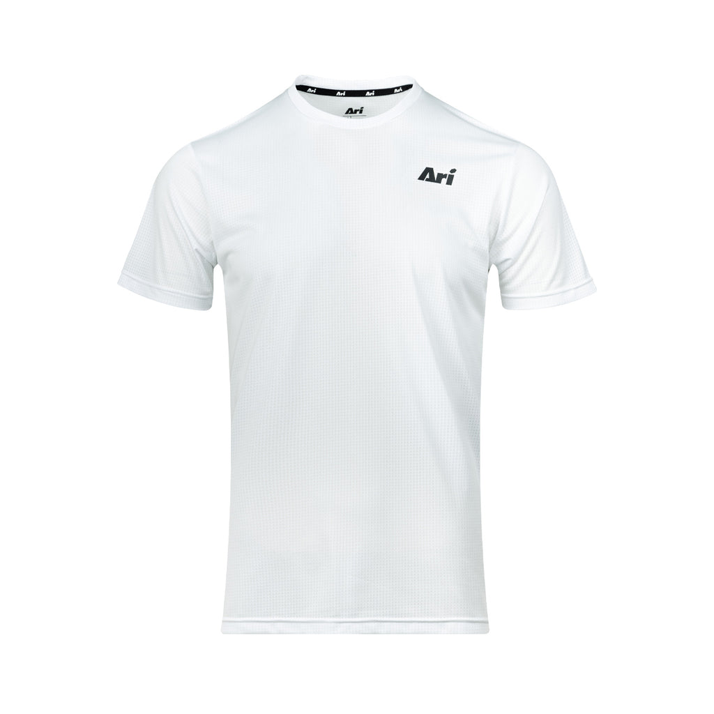 ARI ESSENTIAL STEP RUNNING TEE - WHITE/WHITE/BLACK
