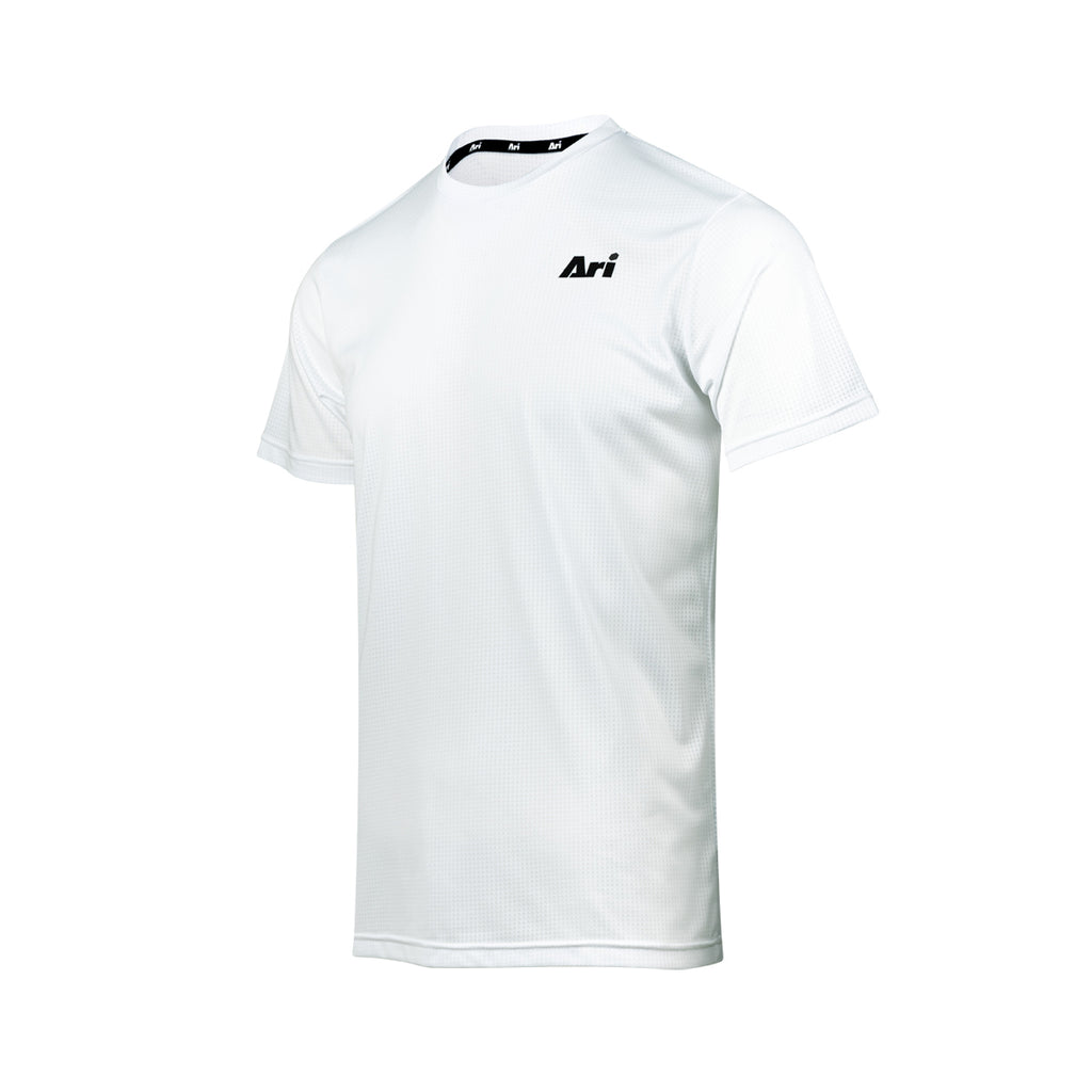 ARI ESSENTIAL STEP RUNNING TEE - WHITE/WHITE/BLACK