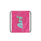 ARI ESSENTIAL WAVE DOTS GYMSACK - PINK/BLUE/BLACK