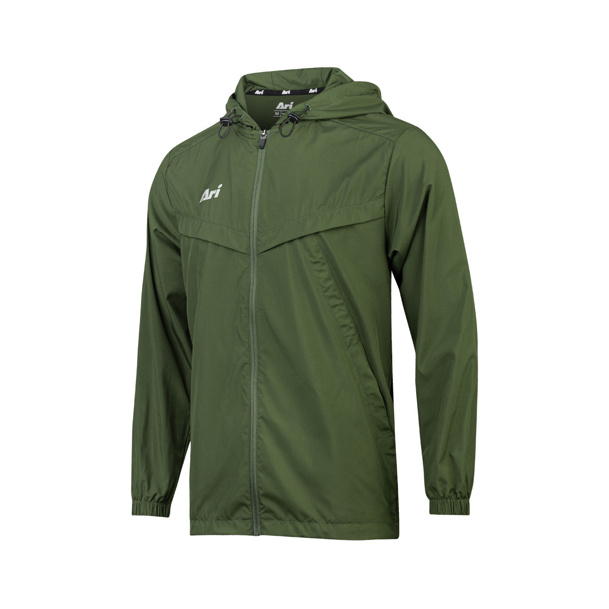 ARI ESSENTIAL WINDBREAKER JACKET - OLIVE/SILVER/OLIVE