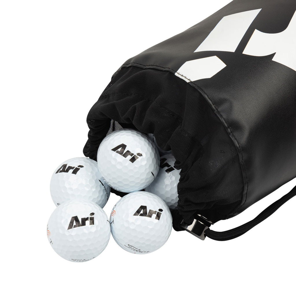 ARI GOLF BALLS POUCH - BLACK/WHITE/BLACK