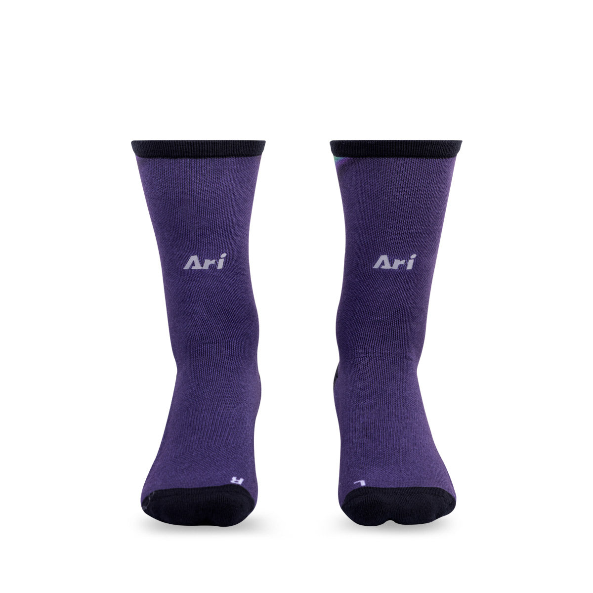 ARI HEATMARK CREW SOCK - PURPLE/RED/YELLOW