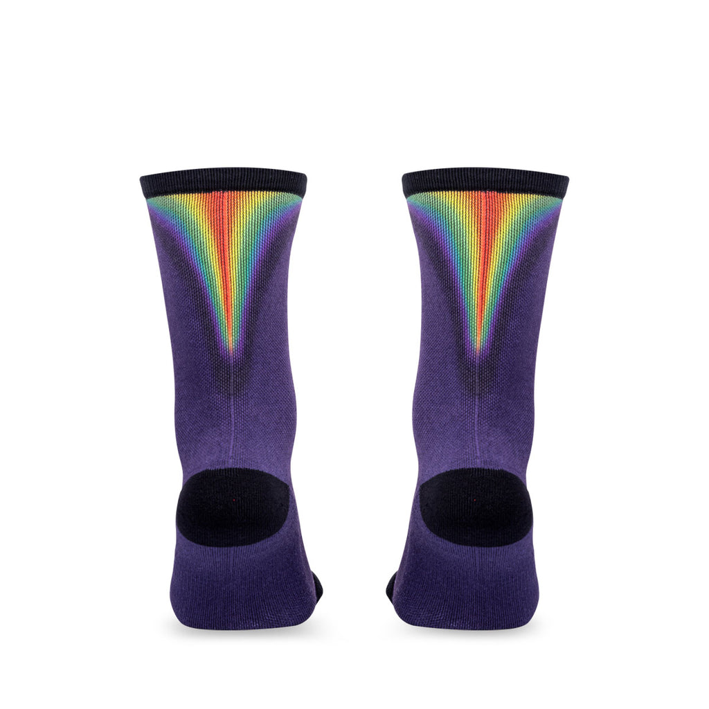 ARI HEATMARK CREW SOCK - PURPLE/RED/YELLOW