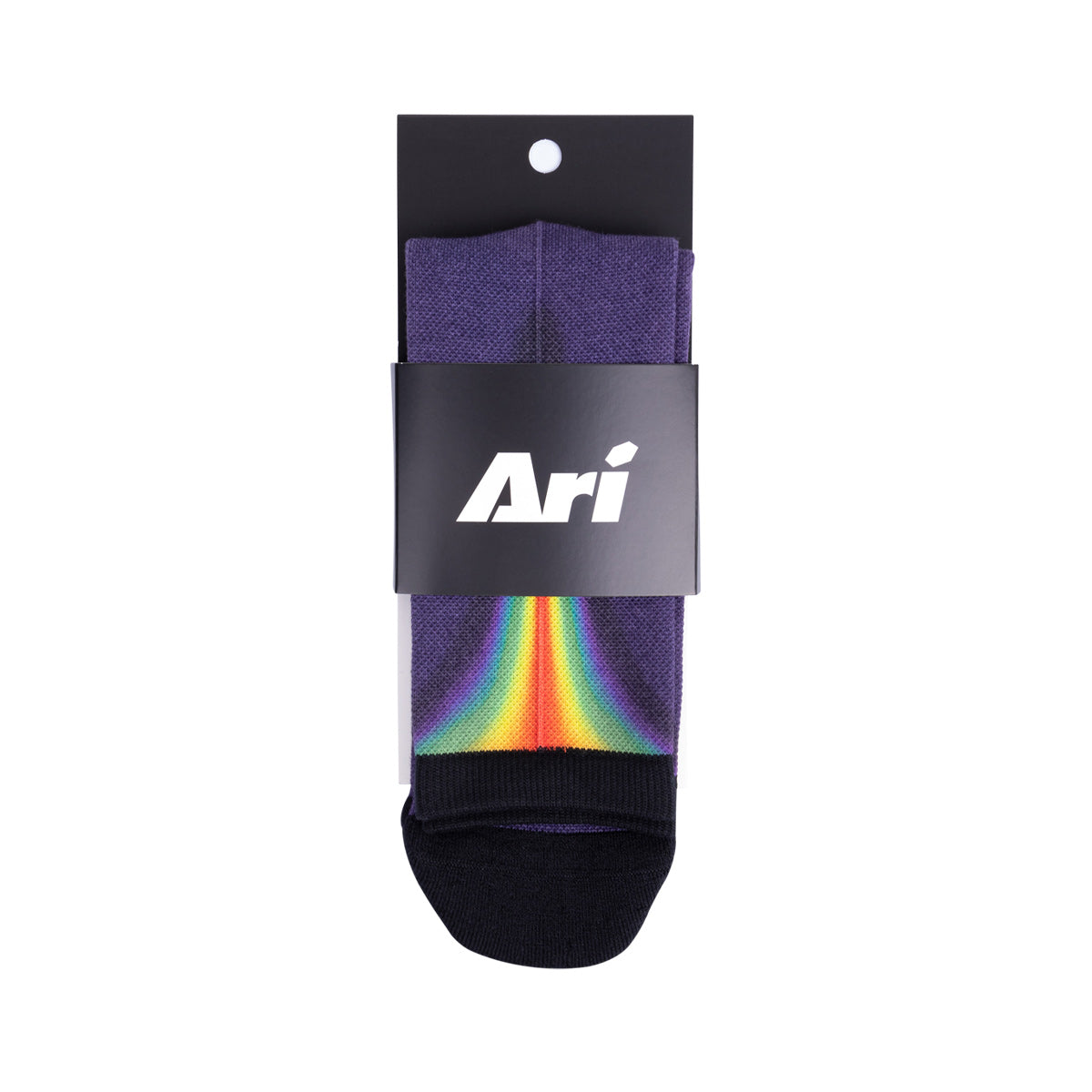 ARI HEATMARK CREW SOCK - PURPLE/RED/YELLOW