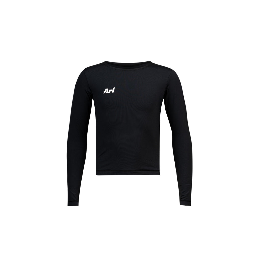 ARI KIDS ADEPT BASE LAYER LONG SLEEVES - BLACK/BLACK/WHITE