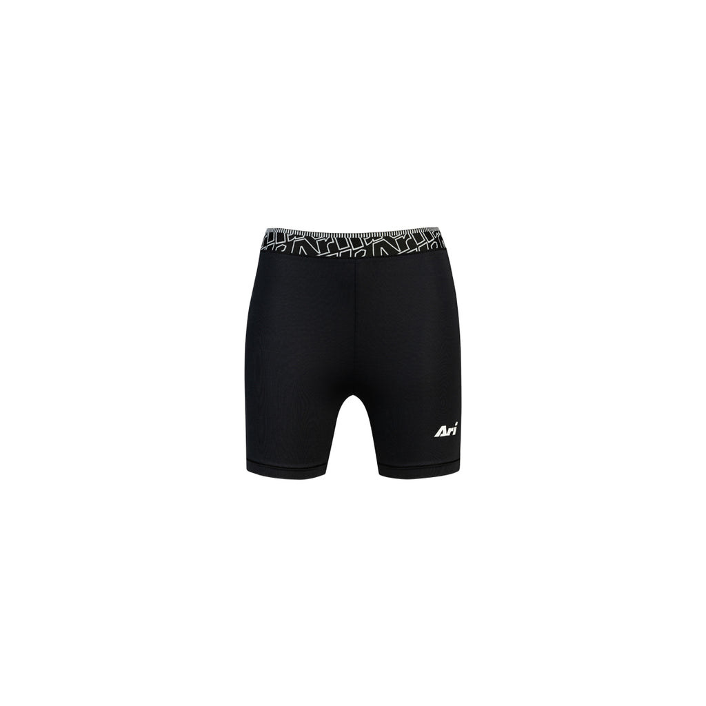 ARI KIDS ADEPT BASE LAYER SHORTS - BLACK/BLACK/WHITE