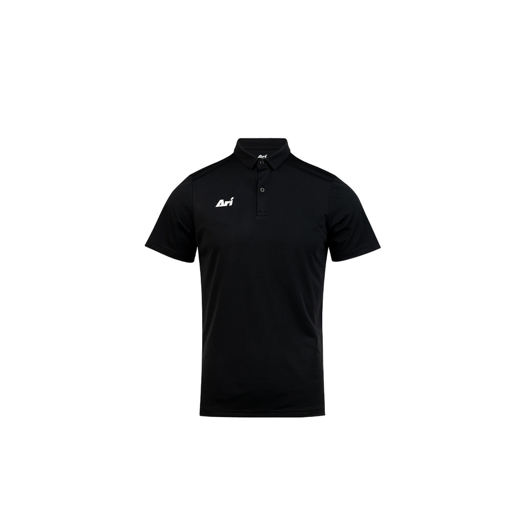 ARI KIDS ESSENTIAL BREATHABLE POLO - BLACK/BLACK/WHITE