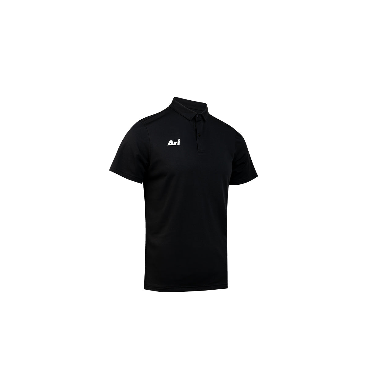 ARI KIDS ESSENTIAL BREATHABLE POLO - BLACK/BLACK/WHITE