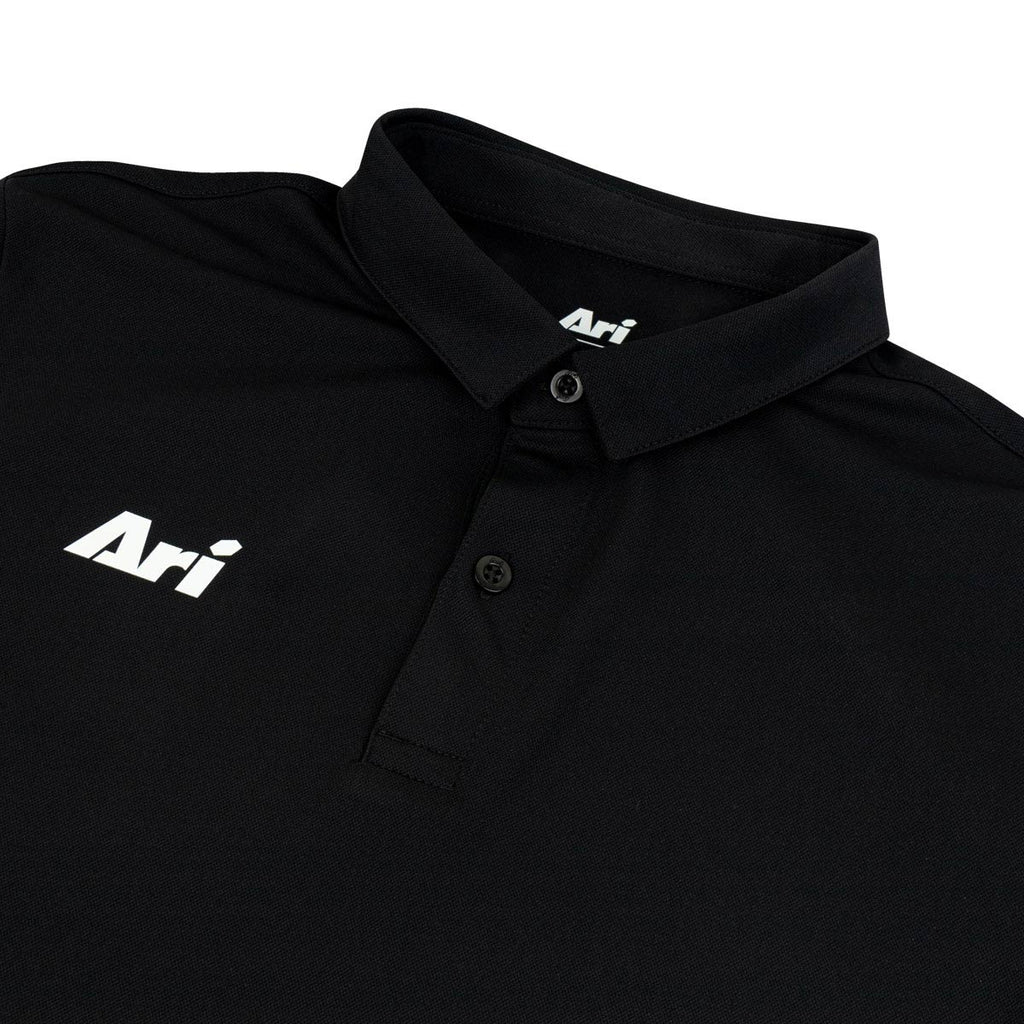 ARI KIDS ESSENTIAL BREATHABLE POLO - BLACK/BLACK/WHITE