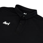 ARI KIDS ESSENTIAL BREATHABLE POLO - BLACK/BLACK/WHITE