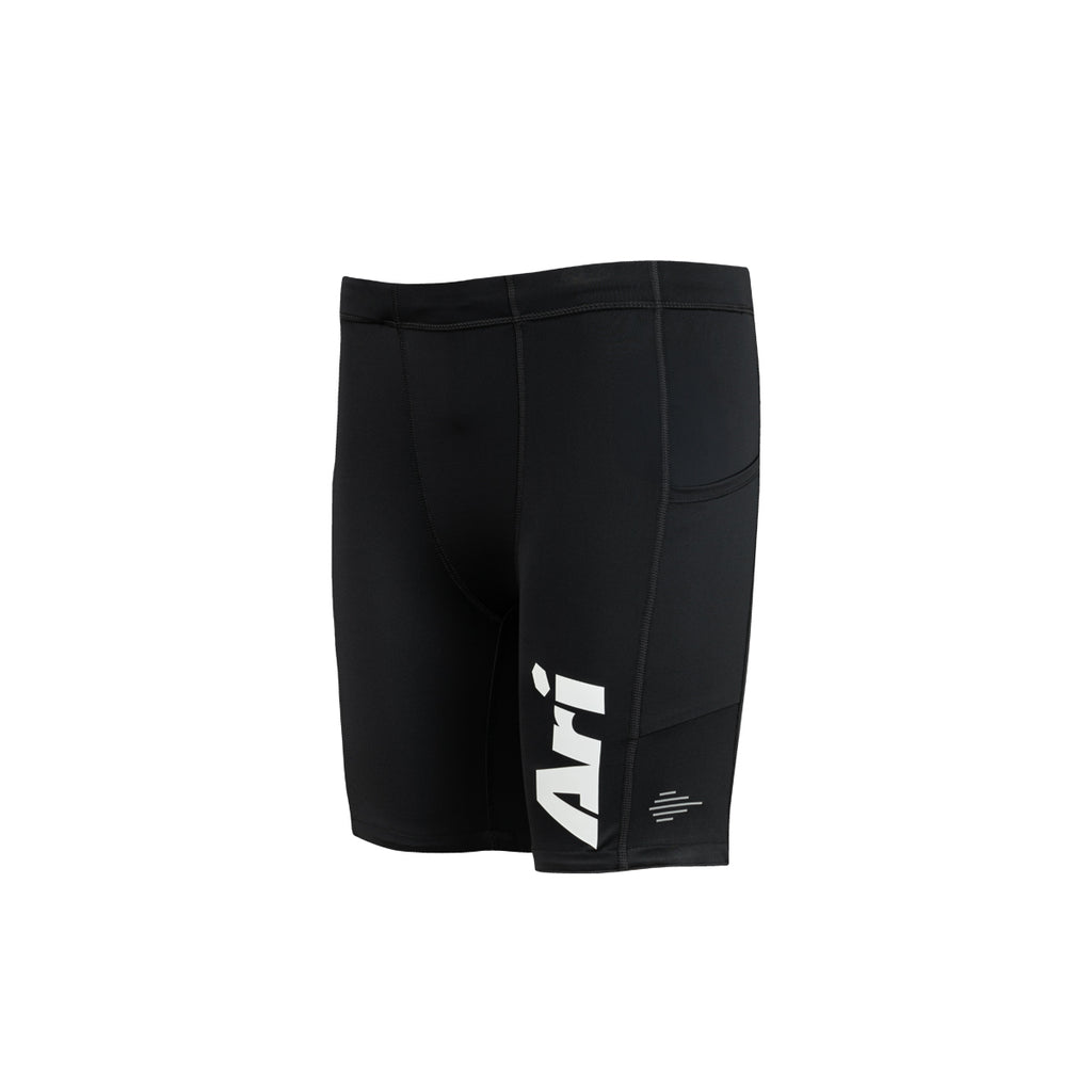 ARI MEN ADEPT PERFORMANCE COMPRESSION SHORTS - BLACK/WHITE/BLUE