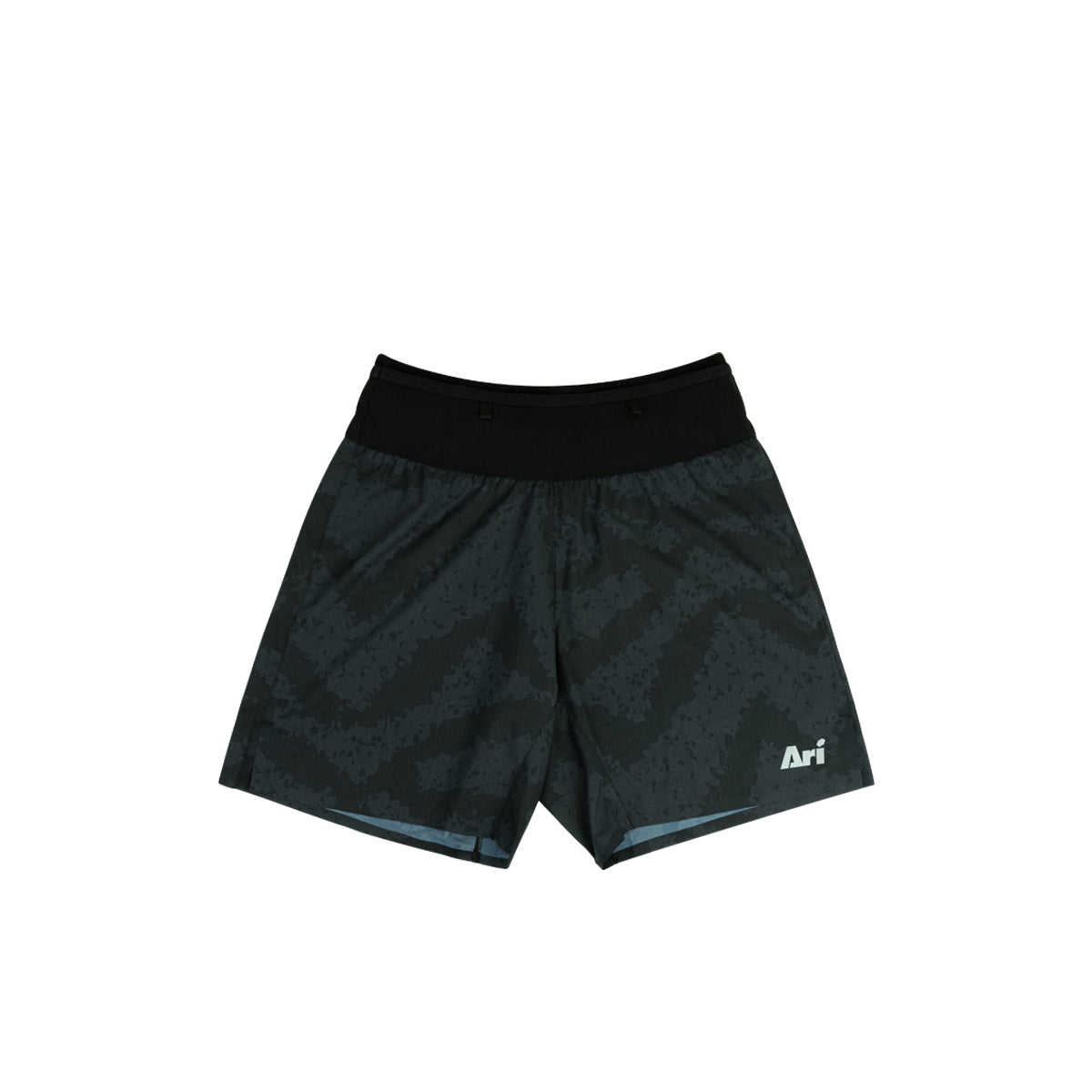 ARI MEN ELITE KOTH TRAIL RUNNING SHORTS - BLACK/SILVER/BLACK