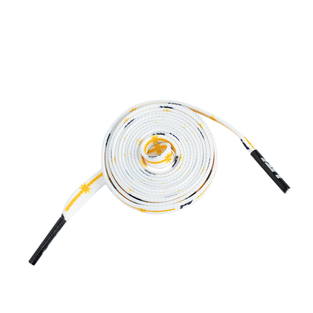 ARI NEW YEAR SHOELACES - WHITE/GOLD/WHITE