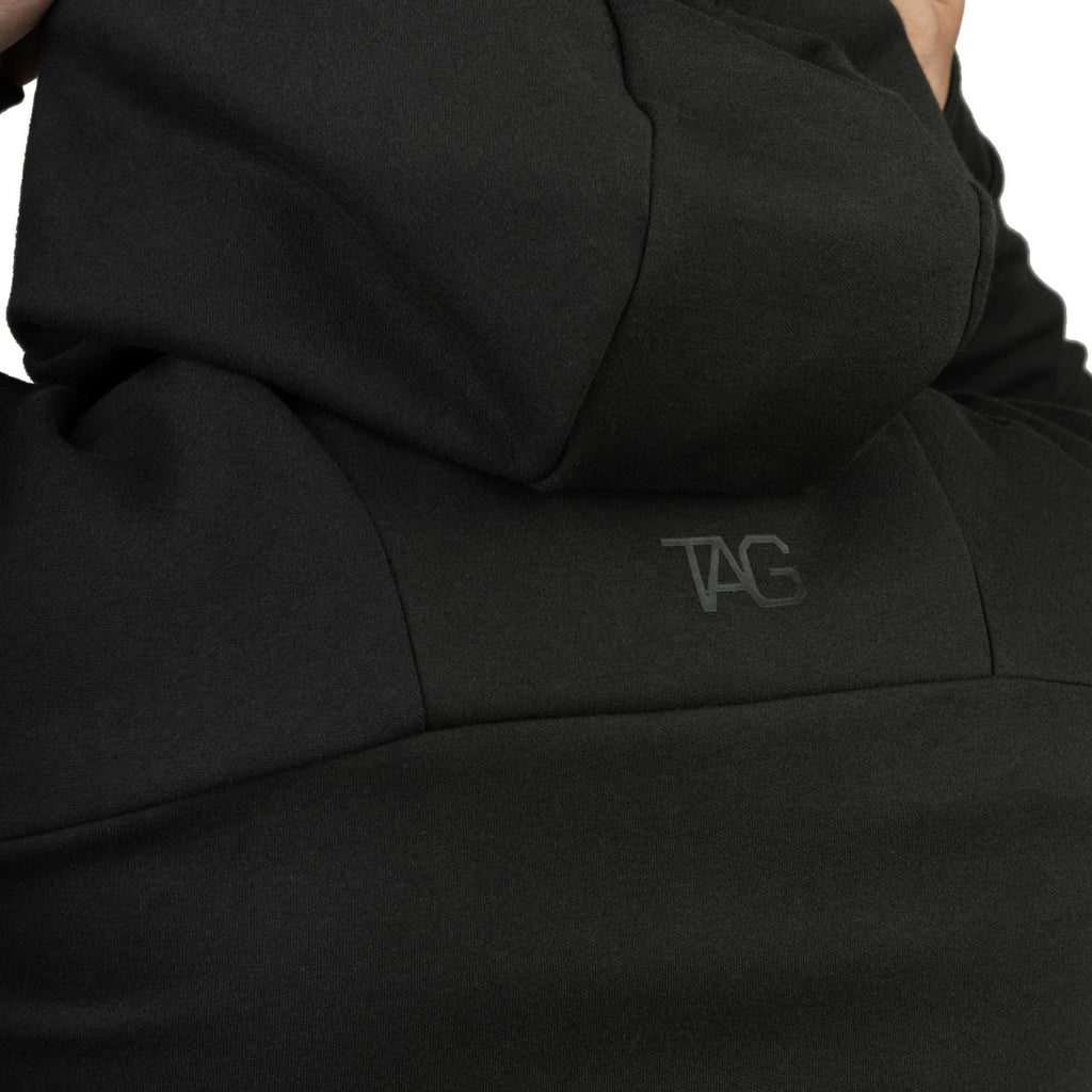 ARI TAG FULL ZIP HOODED JACKET - BLACK/BLACK/BLACK