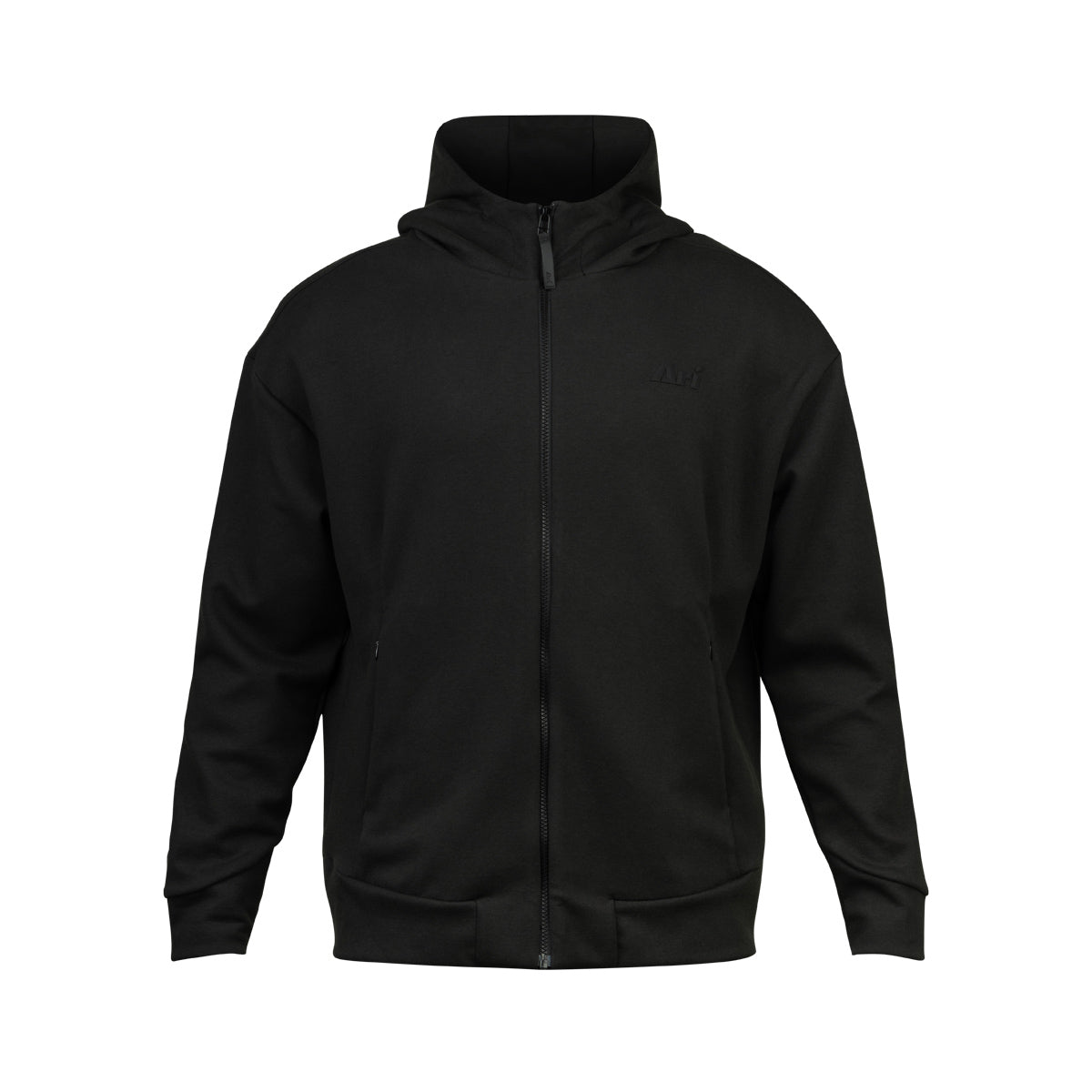 ARI TAG FULL ZIP HOODED JACKET - BLACK/BLACK/BLACK