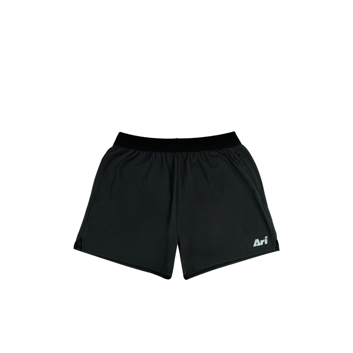 ARI WOMEN ADEPT KOTH TRAIL RUNNING SHORTS - BLACK/SILVER/BLACK