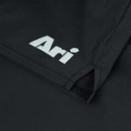 ARI WOMEN ADEPT KOTH TRAIL RUNNING SHORTS - BLACK/SILVER/BLACK