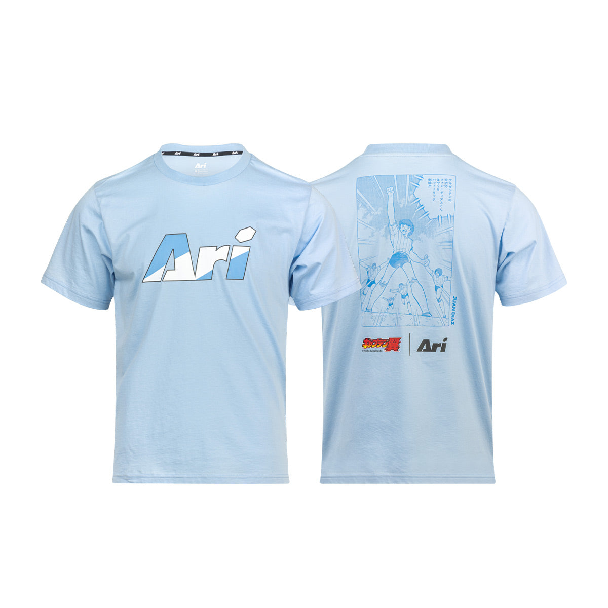ARI X CAPTAIN TSUBASA JR YOUTH DIAZ REGULAR TEE - SKY BLUE/WHITE/BLACK