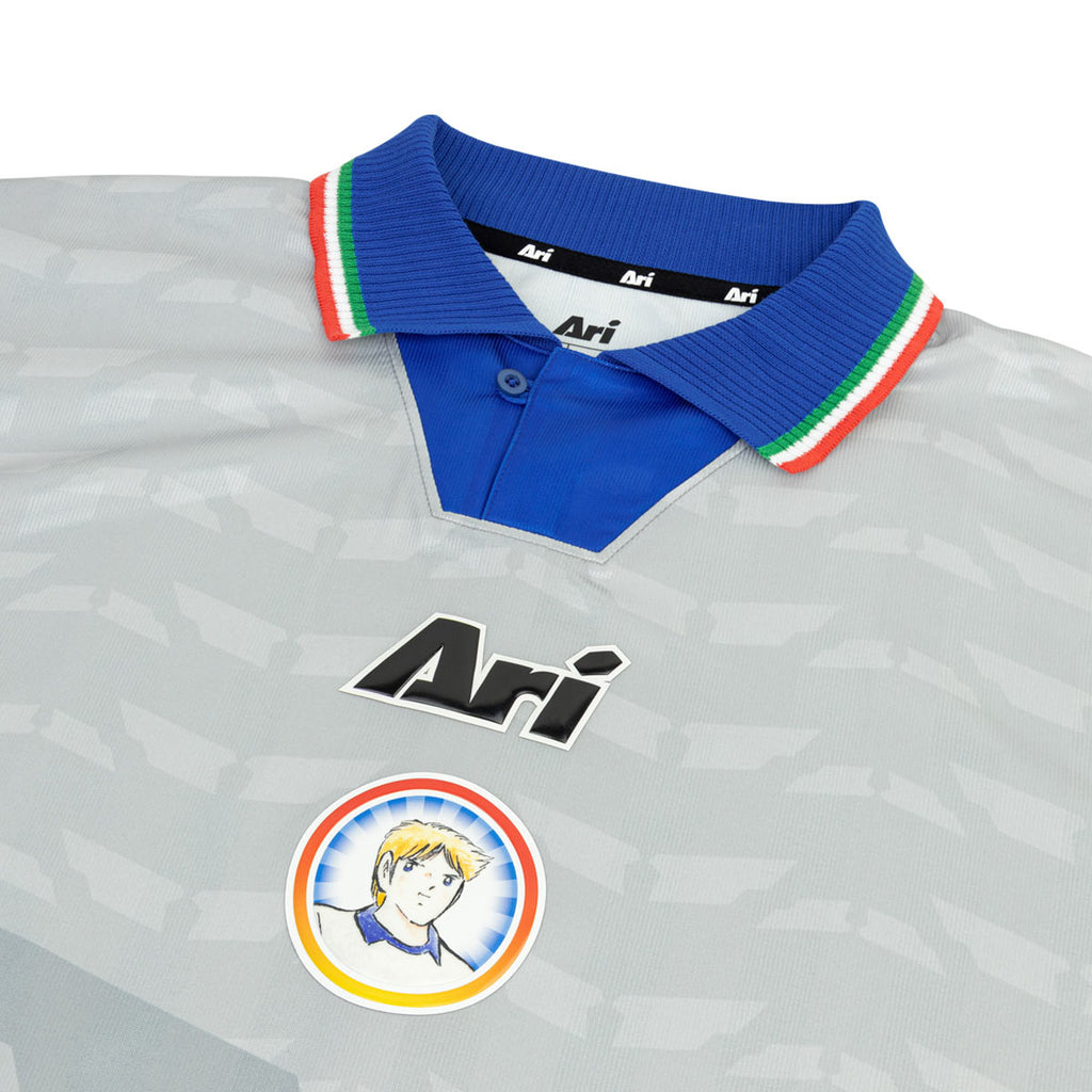 ARI X CAPTAIN TSUBASA JR YOUTH GINO LS RETRO JERSEY - GREY/BLUE/WHITE