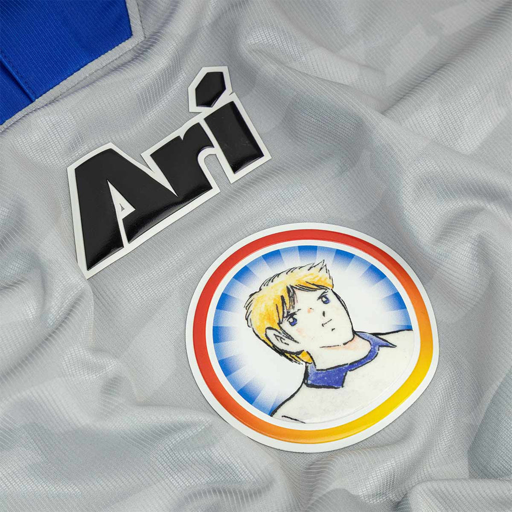 ARI X CAPTAIN TSUBASA JR YOUTH GINO LS RETRO JERSEY - GREY/BLUE/WHITE