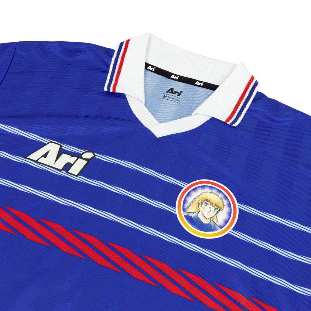 ARI X CAPTAIN TSUBASA JR YOUTH PIERRE RETRO JERSEY - BLUE/WHITE/RED