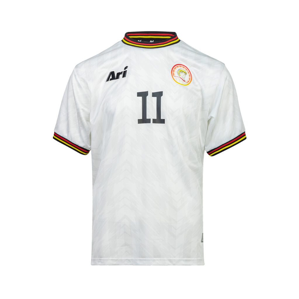 ARI X CAPTAIN TSUBASA JR YOUTH SCHNEIDER RETRO JERSEY - WHITE/BLACK/RED