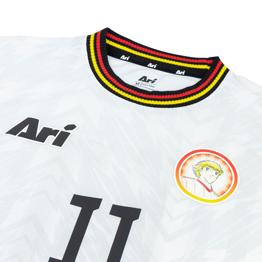ARI X CAPTAIN TSUBASA JR YOUTH SCHNEIDER RETRO JERSEY - WHITE/BLACK/RED