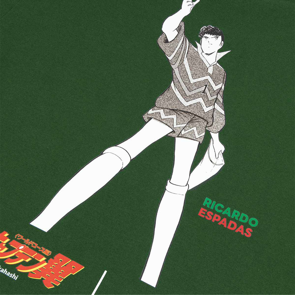 ARI X CAPTAIN TSUBASA WORLD YOUTH ESPADAS REGULAR TEE - GREEN/WHITE/RED