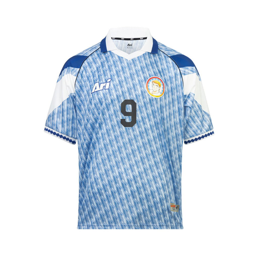 ARI X CAPTAIN TSUBASA WORLD YOUTH HINO RETRO JERSEY - LIGHT BLUE/WHITE/NAVY