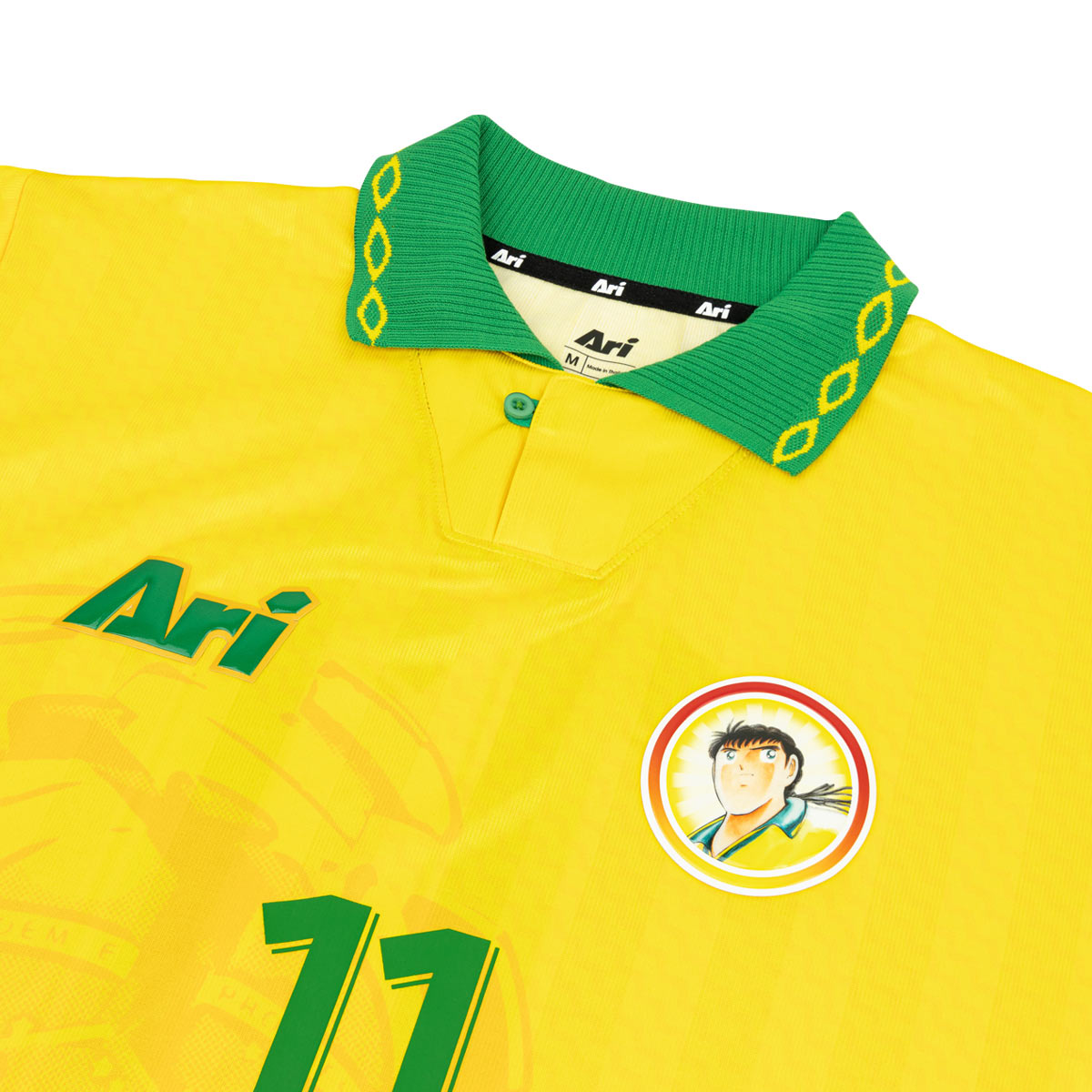 ARI X CAPTAIN TSUBASA WORLD YOUTH SANTANA RETRO JERSEY - YELLOW/GREEN/BLACK