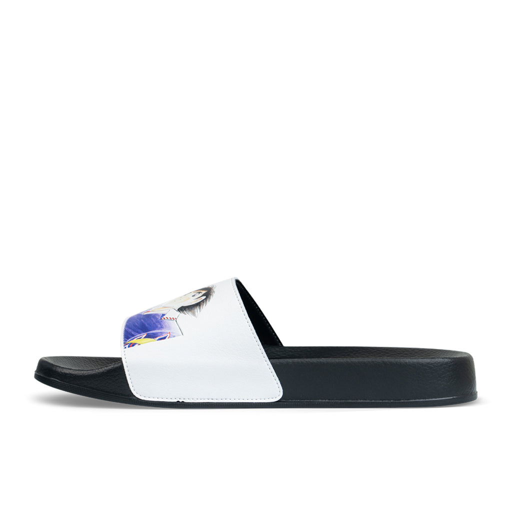 ARI X CAPTAIN TSUBASA WORLD YOUTH TSUBASA SLIDE SANDALS - BLACK/WHITE/BLUE