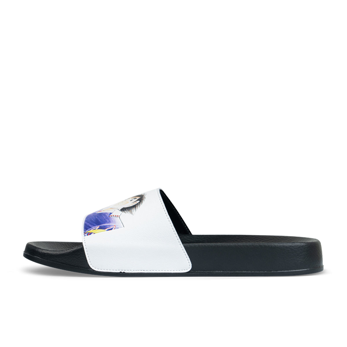 ARI X CAPTAIN TSUBASA WORLD YOUTH TSUBASA SLIDE SANDALS - BLACK/WHITE/BLUE