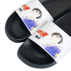 ARI X CAPTAIN TSUBASA WORLD YOUTH TSUBASA SLIDE SANDALS - BLACK/WHITE/BLUE