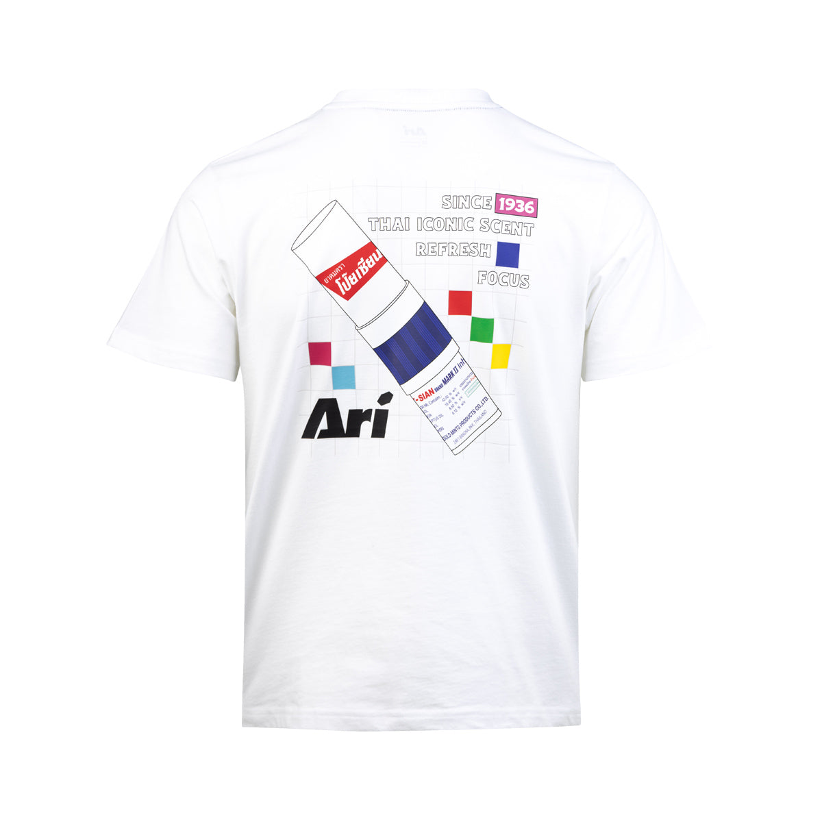 ARI X POYSIAN LIFESTYLE TEE - WHITE/NAVY/RED