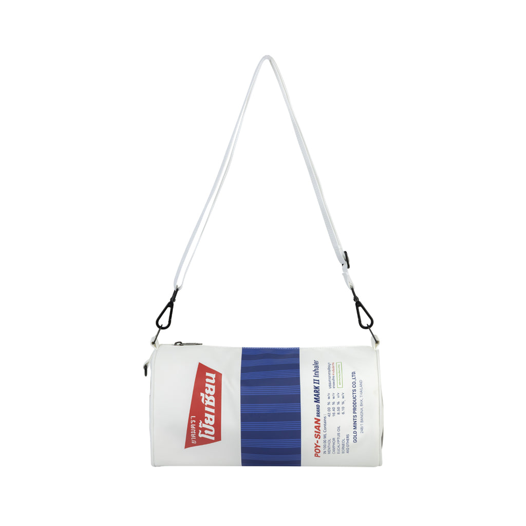 ARI X POYSIAN MINI DUFFLE BAG - WHITE/NAVY/RED